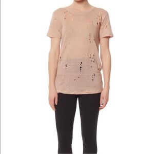 *5/$15* *BLUE* EUC, ACROBAT, Women’s, distressed, short sleeve linen top